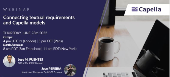 Webinar hosted by Capella about integration between textual requirements and Capella models within SES ENGINEERING Studio